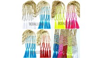 wooden bead tassels necklace handmade bali design free shipping